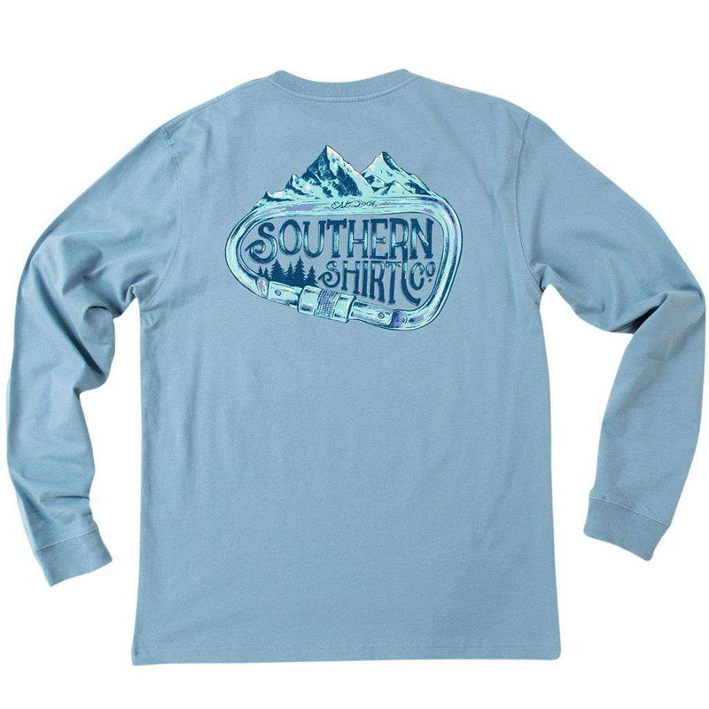 Carabiner Long Sleeve Tee Shirt in Provincial Blue by The Southern Shirt Co. - Country Club Prep
