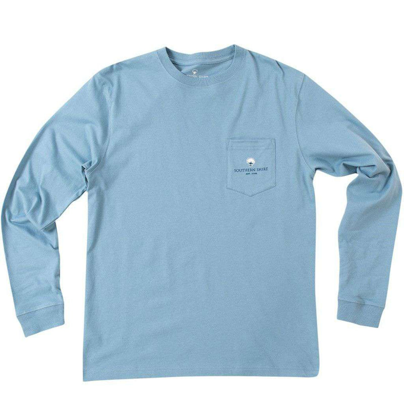 Carabiner Long Sleeve Tee Shirt in Provincial Blue by The Southern Shirt Co. - Country Club Prep