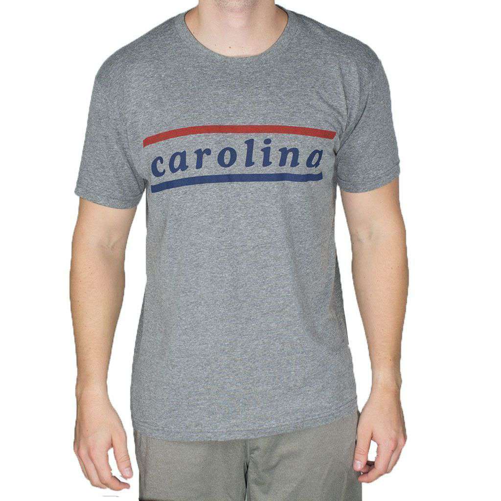 Carolina USA Tee Shirt in Heather Grey by Classic Carolinas - Country Club Prep