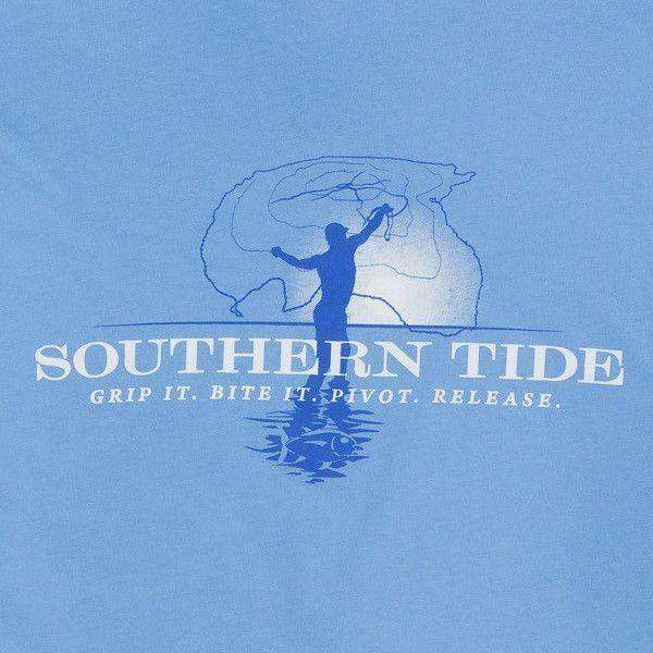 Cast Net Tee in Ocean Channel by Southern Tide - Country Club Prep