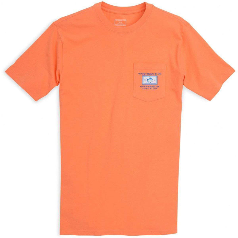 Catch Flags II Tee-Shirt in Caribbean Estate Orange by Southern Tide - Country Club Prep