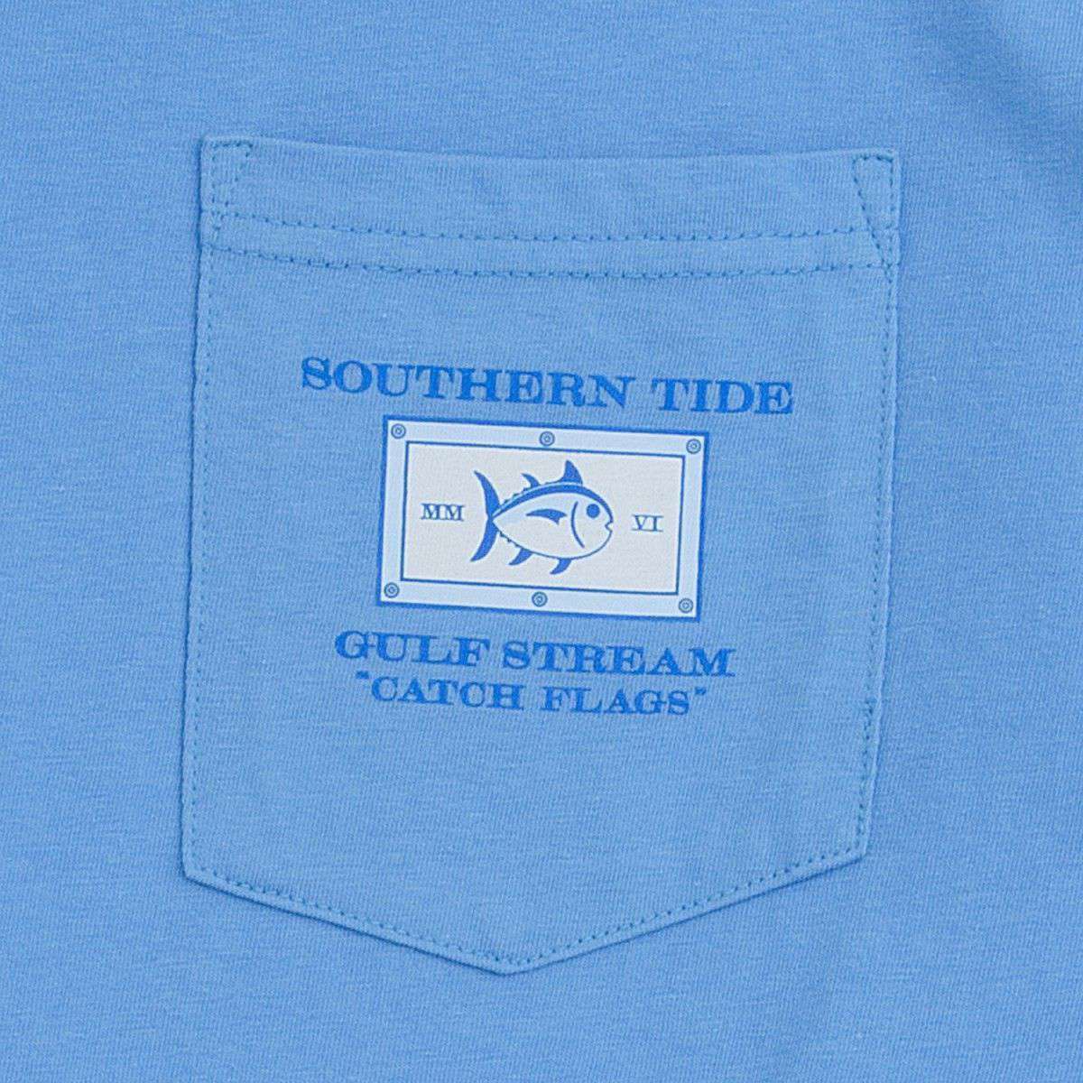 Catch Flags II Tee-Shirt in Cool Water Blue by Southern Tide - Country Club Prep