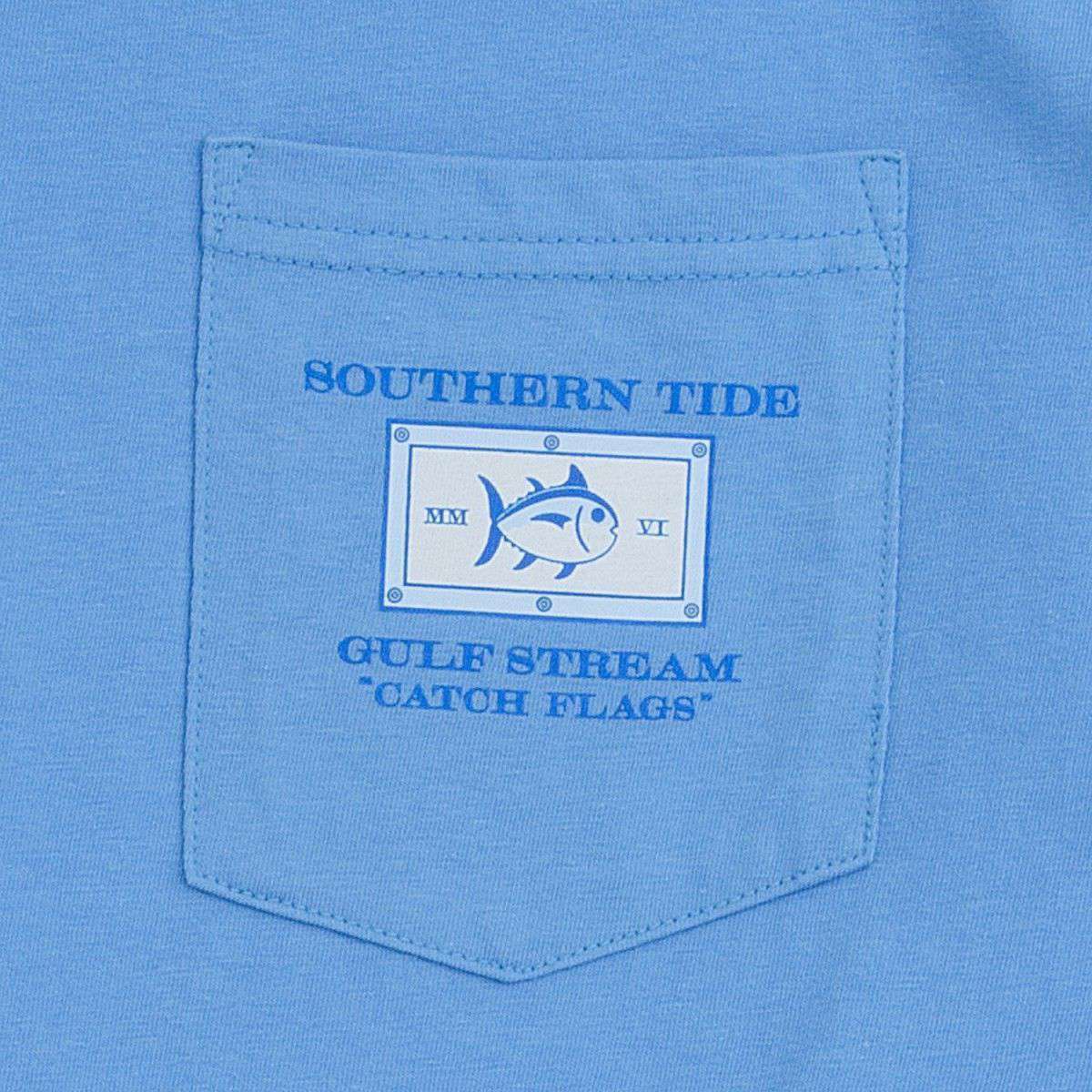 Catch Flags II Tee-Shirt in Cool Water Blue by Southern Tide - Country Club Prep