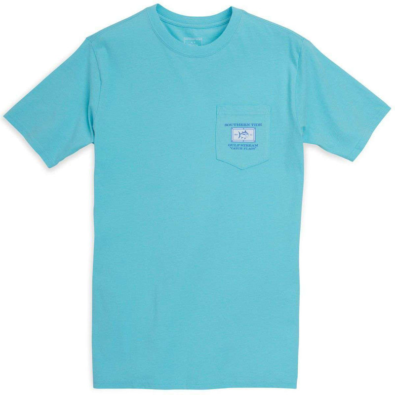 Catch Flags II Tee-Shirt in Crystal Blue by Southern Tide - Country Club Prep