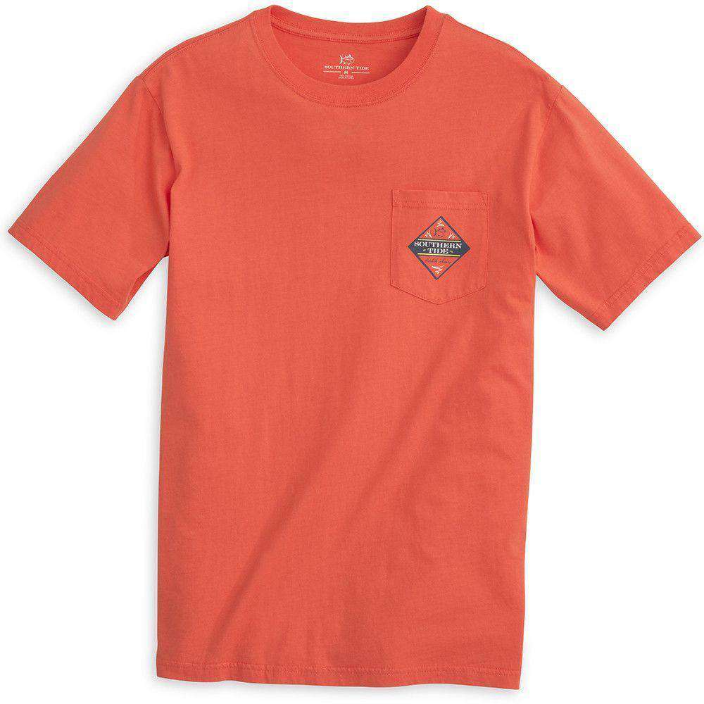 Catch of the Day (Mahi) Tee Shirt in Hot Coral by Southern Tide - Country Club Prep