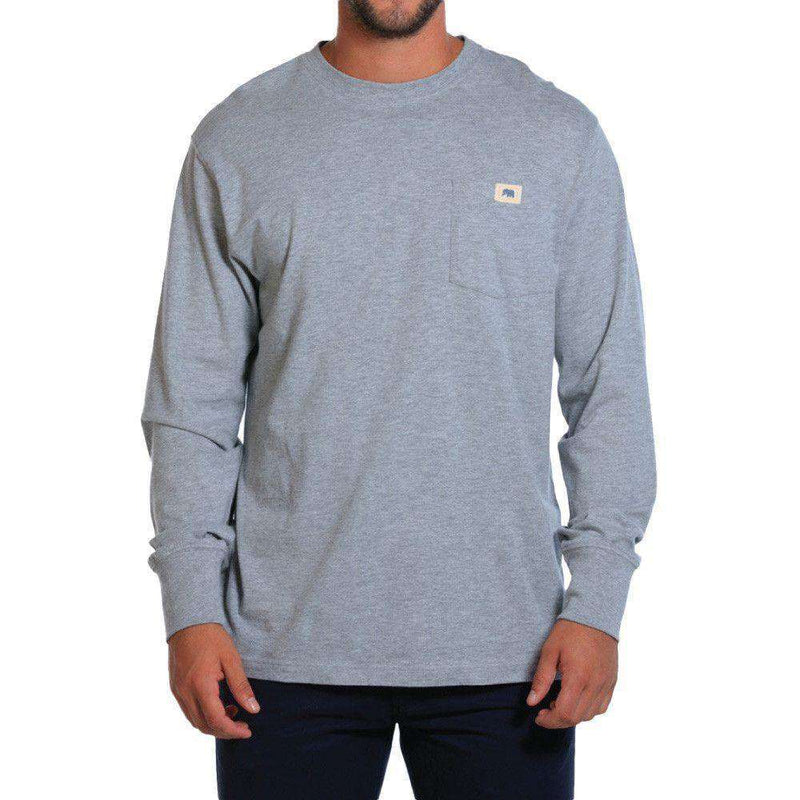 Circle Back Logo Long Sleeve Tee in Grey by The Normal Brand - Country Club Prep