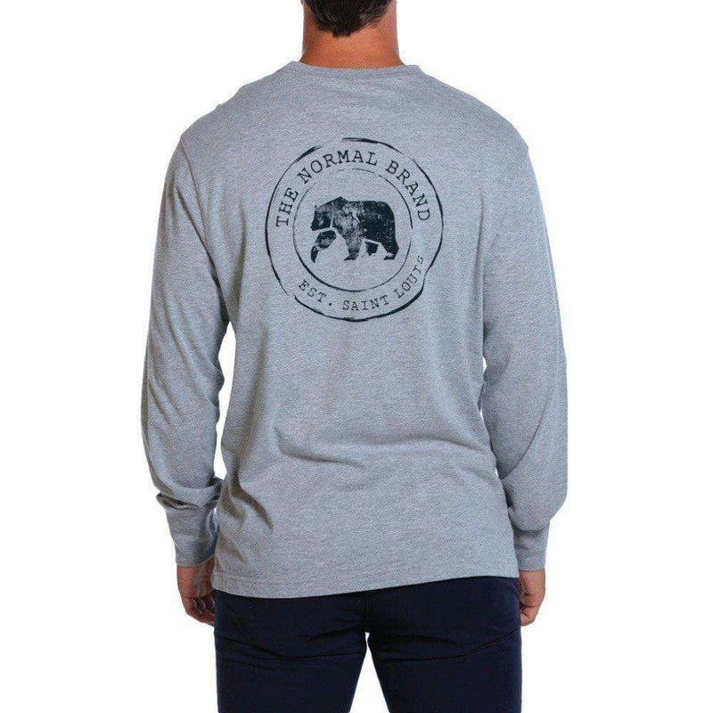 Circle Back Logo Long Sleeve Tee in Grey by The Normal Brand - Country Club Prep