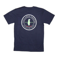 Circle Logo Short Sleeve T-Shirt in Navy by Collared Greens - Country Club Prep