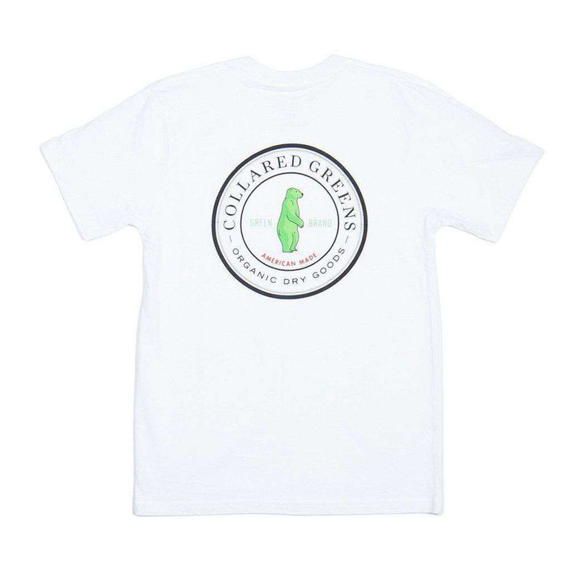 Circle Logo Short Sleeve T-Shirt in White by Collared Greens - Country Club Prep