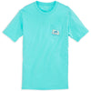 Coastal Watercolor Tee Shirt in Crystal Blue by Southern Tide - Country Club Prep