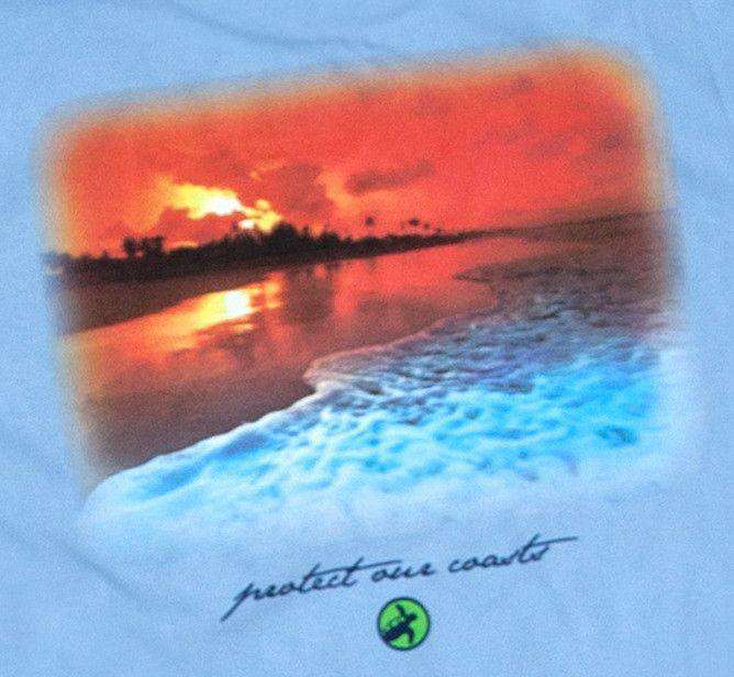Coasts Mission Tee in Battery Blue by Loggerhead Apparel - Country Club Prep