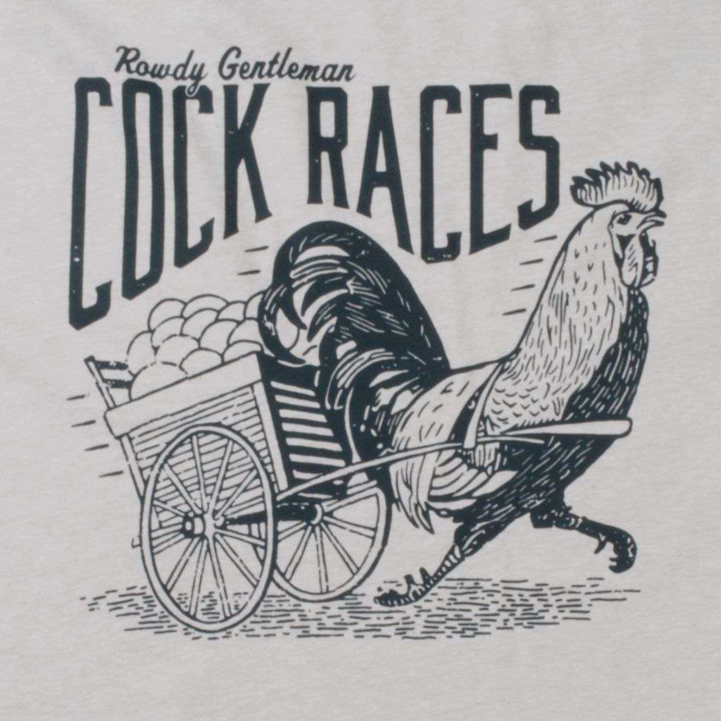 Cock Races Vintage Tee in Silk by Rowdy Gentleman - Country Club Prep