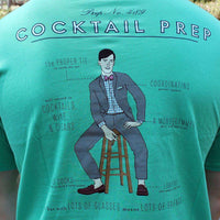 Cocktail Prep Tee in Aqua by Southern Proper - Country Club Prep