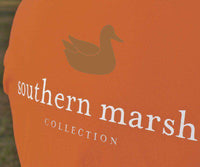 Collegiate Authentic Tee in Burnt Orange with Brown Duck and White Text by Southern Marsh - Country Club Prep