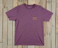Collegiate Authentic Tee in Iris with Yellow Duck and White Text by Southern Marsh - Country Club Prep