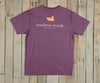 Collegiate Authentic Tee in Iris with Yellow Duck and White Text by Southern Marsh - Country Club Prep