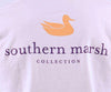 Collegiate Authentic Tee in White with Gold Duck by Southern Marsh - Country Club Prep