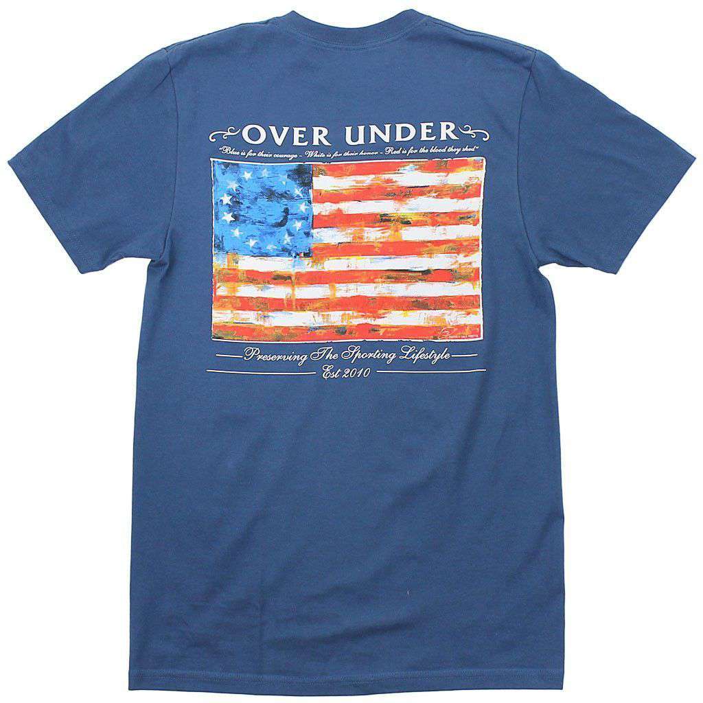 Colonial Flag Tee in Navy by Over Under Clothing - Country Club Prep