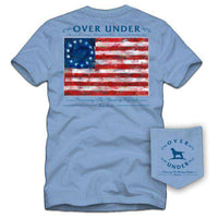 Colonial Flag Tee in Sky Blue by Over Under Clothing - Country Club Prep