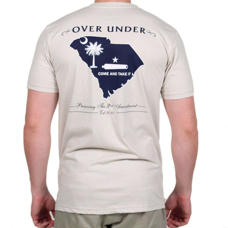 Come and Take It South Carolina Tee in Oyster by Over Under Clothing - Country Club Prep