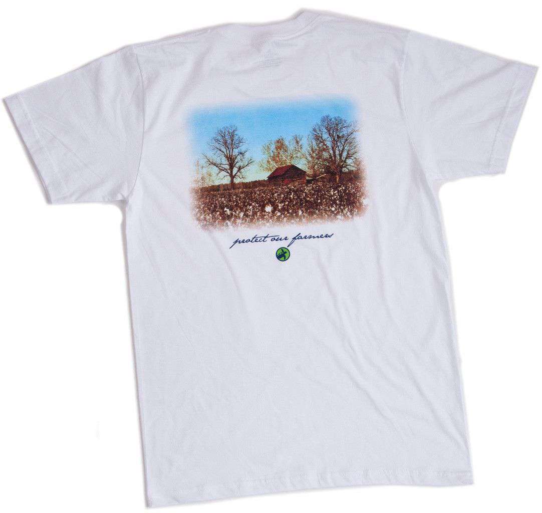 Cotton Farmer's Tee in White by Loggerhead Apparel - Country Club Prep