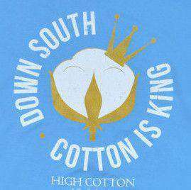 Cotton is King Long Sleeve Pocket Tee in Harbor Blue by High Cotton - Country Club Prep