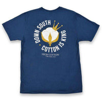 Cotton is King Pocket Tee in Navy by High Cotton - Country Club Prep