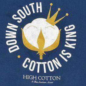 Cotton is King Pocket Tee in Navy by High Cotton - Country Club Prep