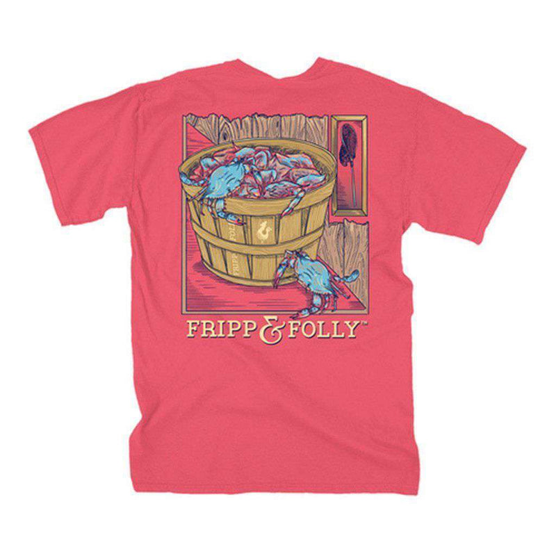 Crabbin' Basket Tee in Paprika by Fripp & Folly - Country Club Prep
