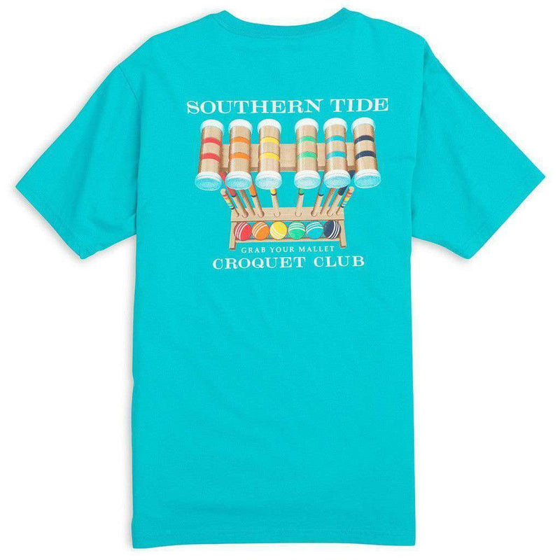 Croquet Club Pocket Tee in Scuba Blue by Southern Tide - Country Club Prep