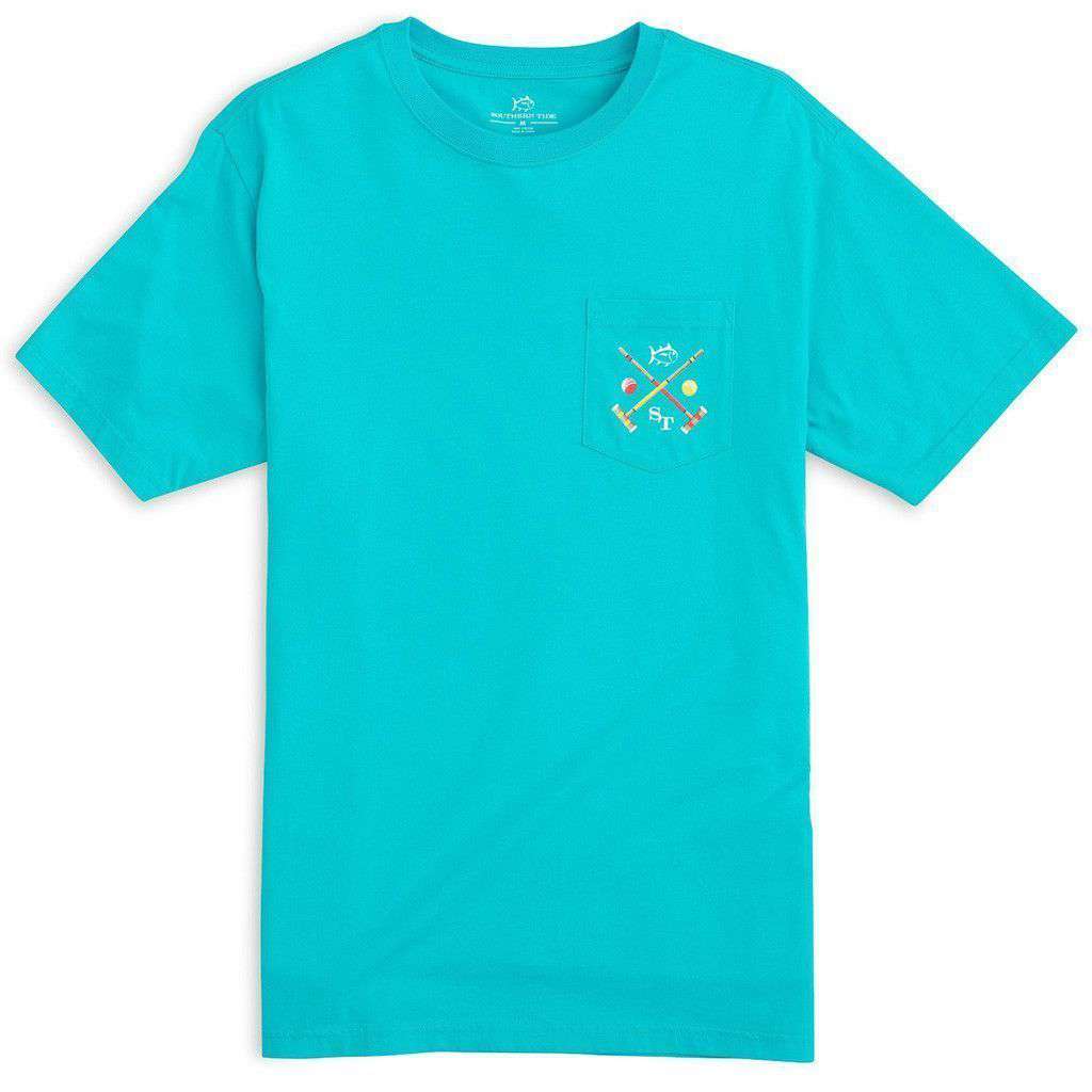 Croquet Club Pocket Tee in Scuba Blue by Southern Tide - Country Club Prep