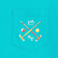 Croquet Club Pocket Tee in Scuba Blue by Southern Tide - Country Club Prep