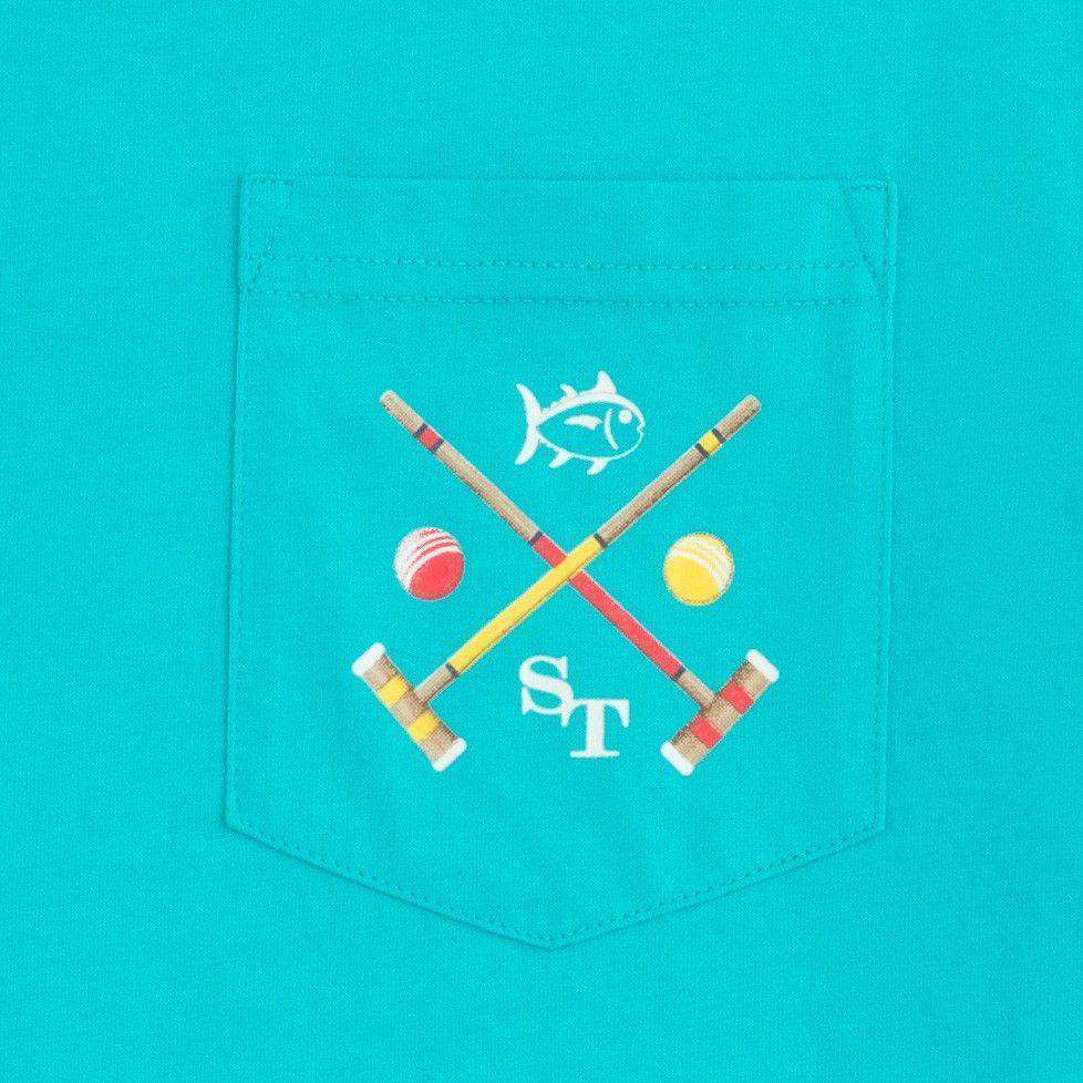 Croquet Club Pocket Tee in Scuba Blue by Southern Tide - Country Club Prep
