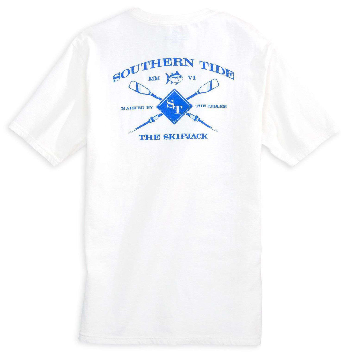 Crossed Oars Pocket Tee Shirt in Classic White by Southern Tide - Country Club Prep