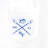 Crossed Oars Pocket Tee Shirt in Classic White by Southern Tide - Country Club Prep