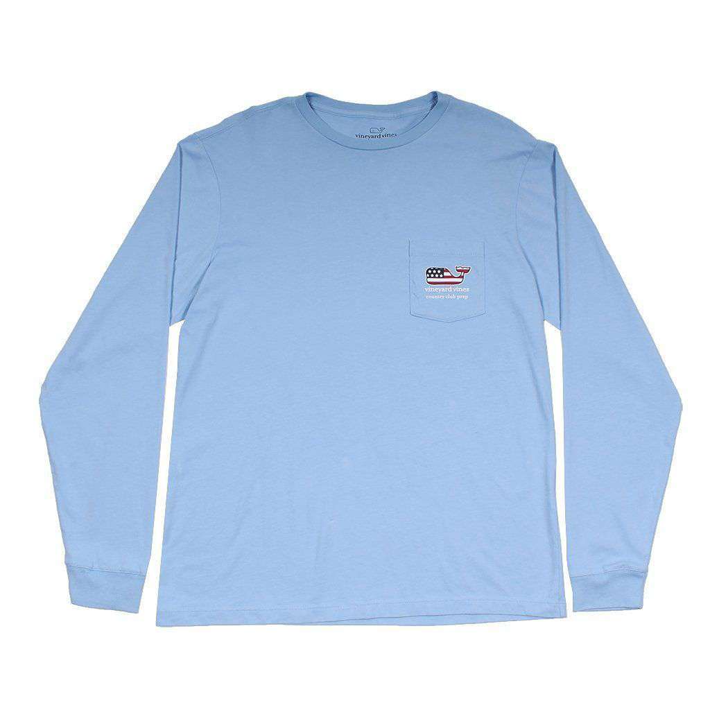 Every Day Should Feel This Good in The South Long Sleeve Tee Shirt in Jake Blue by Vineyard Vines - Country Club Prep