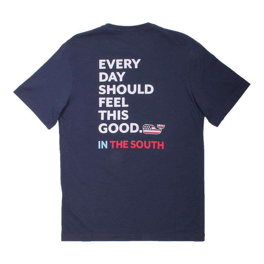 Custom Everyday Should Feel This Good in The South Tee in Blue Blazer by Vineyard Vines - Country Club Prep