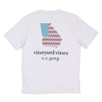Custom Georgia State Whale Tee Shirt in White by Vineyard Vines - Country Club Prep