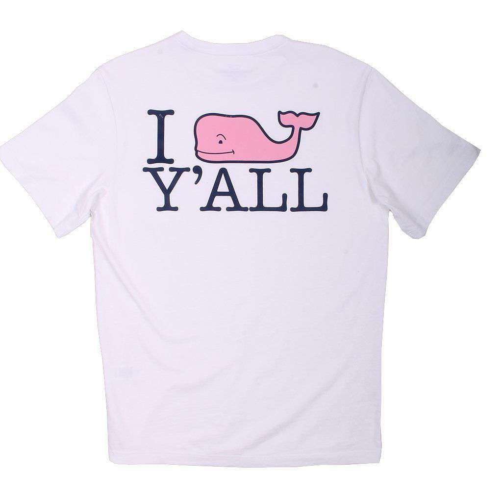 Custom I Whale Y'all Tee in White by Vineyard Vines - Country Club Prep