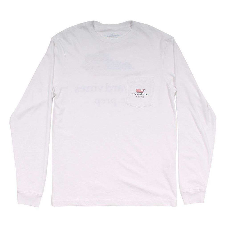 Custom Kentucky State Whale Long Sleeve Tee Shirt in White by Vineyard Vines - Country Club Prep