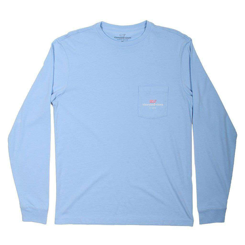 Custom Long Sleeve Kentucky Outline Tee in Jake Blue by Vineyard Vines - Country Club Prep