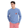 Cutback Long Sleeve Pocket Tee in Shadow by Johnnie-O - Country Club Prep