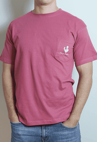 Danger Zone Pocket Tee in Weathered Red by Rowdy Gentleman - Country Club Prep