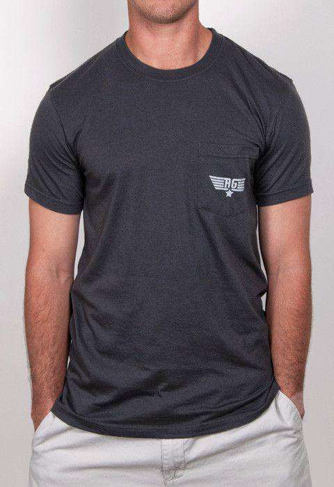 Danger Zone Short Sleeve Pocket Tee in Smoke by Rowdy Gentleman - Country Club Prep