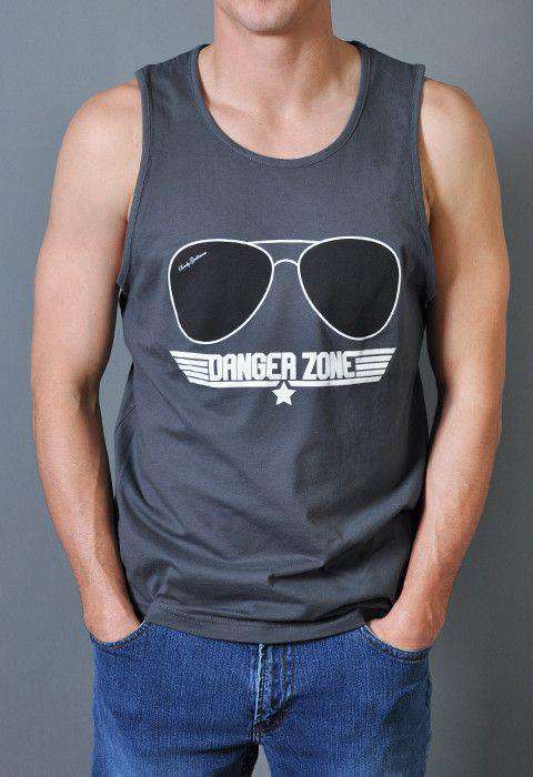 Danger Zone Tank Top in Metal Gray by Rowdy Gentleman - Country Club Prep