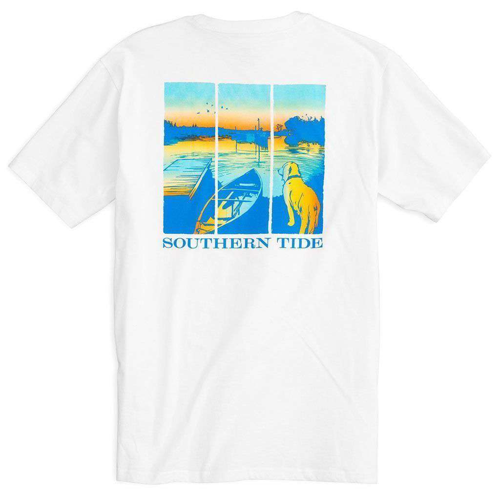 Day on the Water Tee in Classic White by Southern Tide - Country Club Prep