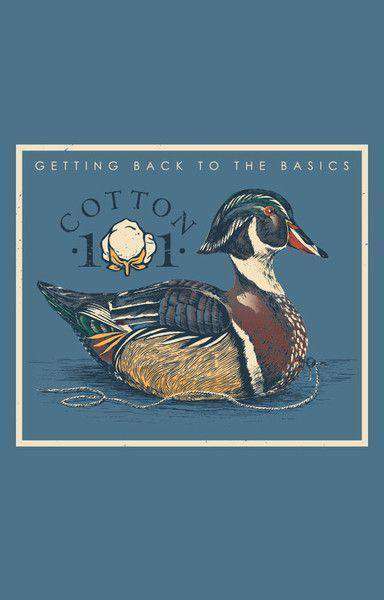 Decoy Pocket Tee in Silver Blue by Cotton 101 - Country Club Prep