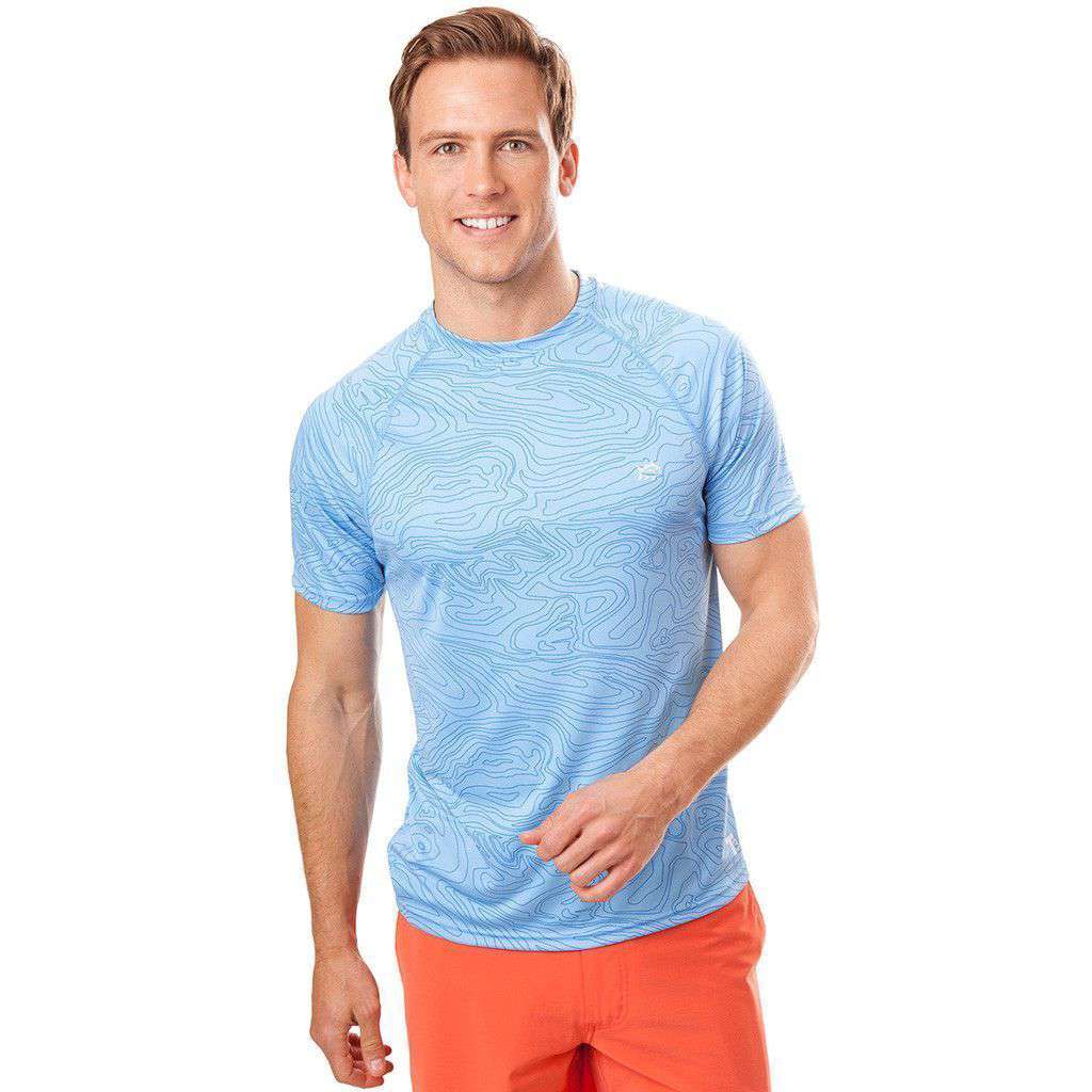 Deep Sea Performance Tee Shirt in Ocean Channel by Southern Tide - Country Club Prep