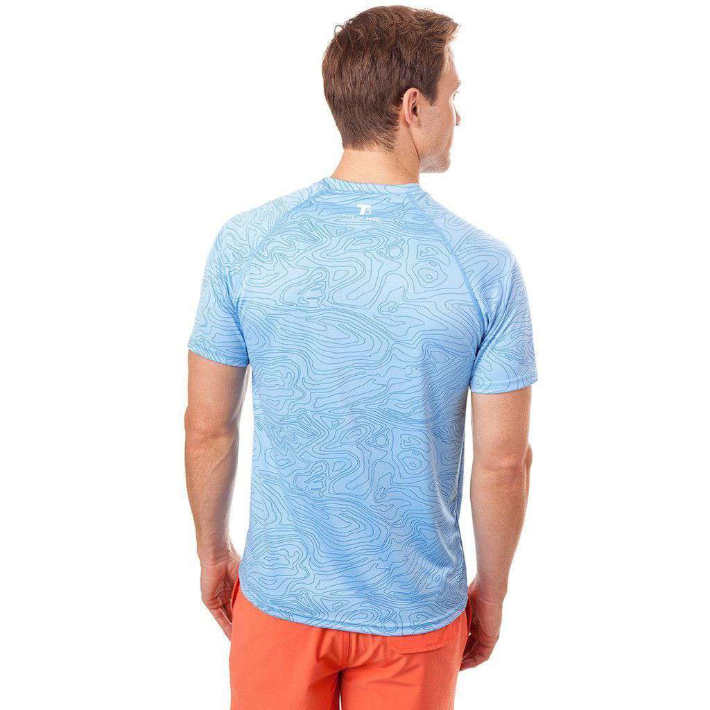 Deep Sea Performance Tee Shirt in Ocean Channel by Southern Tide - Country Club Prep