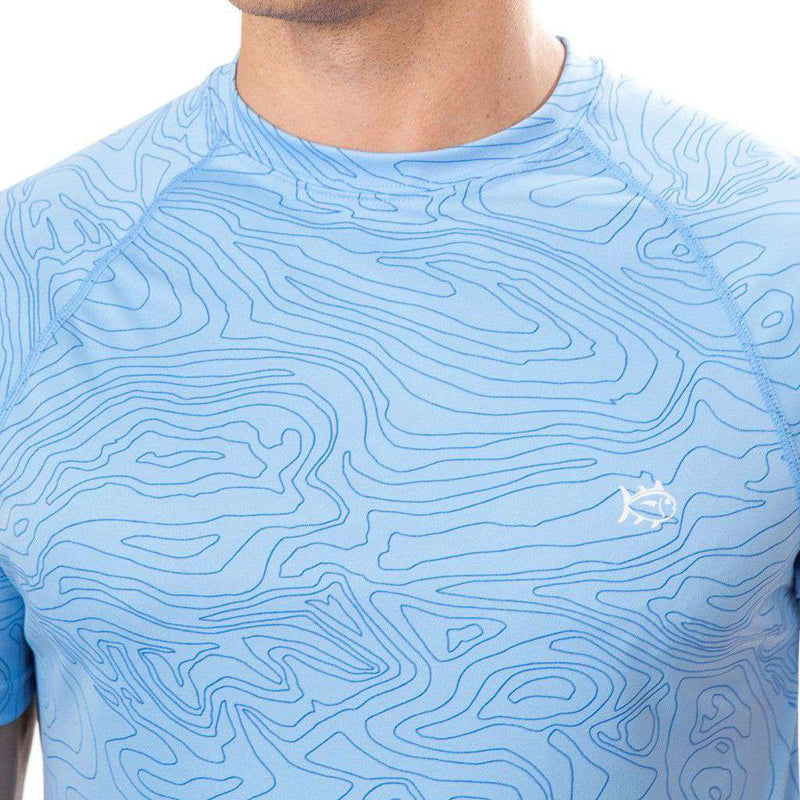 Deep Sea Performance Tee Shirt in Ocean Channel by Southern Tide - Country Club Prep